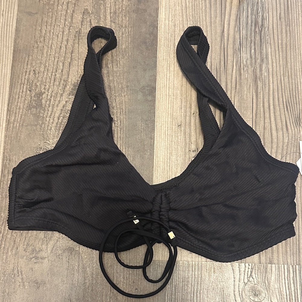 Time and Tru Black Bikini Top